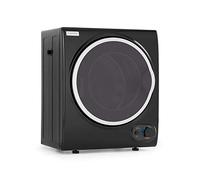 KLARSTEIN Jet Set 2500 - Asciugatrice a Evacuazione, Carico Frontale, 850 W, Posizionamento Libero/Incasso, Classe C, 2,5 kg, Elemento PTC, Fino a 60 °C, Timer: 20-200 Minuti, Compatta, Nero