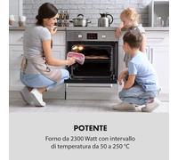 Klarstein Kalahari forno elettrico da incasso 2300W 7 funzioni nero