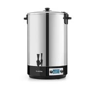 Klarstein KonfiStar 50 Digital Sterilizzatore, Pentola Conserve 50 L, Dispenser Bevande Calde, 2500 W, 30-100°C, Timer 1-180 min, Mantenimento Caldo, Coperchio con Chiusura, Acciaio Inox Lucido