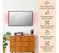 Klarstein La Palma Smart 1000W 120x60cm Pannello Infrarossi a Specchio Nero