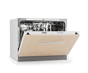 Klarstein Lavastoviglie 6 Coperti, Lavastoviglie da Incasso Silenziosa con 6 Programmi di Lavaggio, Facile Installazione, Mini Lavastoviglie Piccola, Lavastoviglie Mini a Incastro per Casa e Ufficio