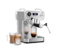 KLARSTEIN Libeica Evo - Macchina per caffè espresso, 20 bar, 1360 W, montalatte, serbatoio dell'acqua da 1,3 L, design in acciaio inox