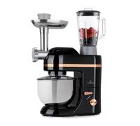 Klarstein Planetaria Professionale, Impastatrice Planetaria 5 Litri, Impastatrice Planetaria Professionale 1800W per Pizza Dolci e Pane a 6 Velocità, Tritacarne con Frullatore 1.5L con Gancio e Frusta
