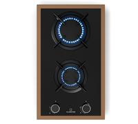 Klarstein Lumiflame 30cm Fornello a gas 2 Fuochi Nero