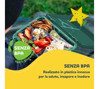 Klarstein lunchbox junior 6 scomparti 21,3 x 15 x 4,5 cm senza BPA