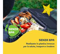 Klarstein lunchbox junior 6 scomparti 21,3 x 15 x 4,5 cm senza BPA