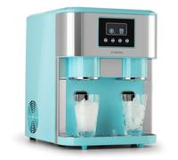 Klarstein Macchina Ghiaccio 1.8L, Macchina del Ghiaccio Professionale, Fabbricatore Ghiaccio Secco Alimentare 15kg, Ghiaccio Tritato e a Cubetti, Macchina Ghiaccio Casa Cocktail Pulizia Rapida