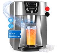 Klarstein Macchina per Ghiaccio, Macchina da Ghiaccio 2L Serbatoio, Eroga 12kg a Cubetti per Cucina e Bevande