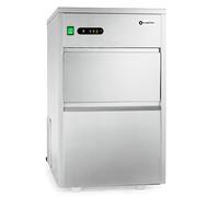 Klarstein Macchina per il Ghiaccio - Macchina per Cubetti di Ghiaccio Trasparenti, Uso Domestico e Professionale, Silenziosa con Contenitore, 160 W, 26 kg/Giorno, Argento