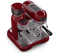 Klarstein Macchinetta Caffe Espresso 1.4L, Macchina da Caffè con ThermoBlock, Caffè Macinato e Cappuccino, Macchina Caffè Retro In Acciao Inox per Caffè Latte e Macchiato, 1550W con Montalatte