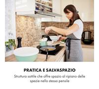 Klarstein Mariana 90 Cappa a Schermo Piatto 500 m³/h di Scarico LED bianco
