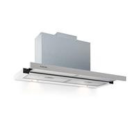 Klarstein Mariana - Cappa a Schermo Piatto, Cappa Aspirante, Cappa Sottopensile, Classe Energetica C, 500 m³/h, Ricircolo & Scarico, Luce LED, Tasti, 90 cm, Bianco