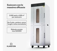 Master Jerky 500 Vertical - Essiccatore da 3.000 W, due vani di essiccazione, intervallo di temperatura 30-90 °C