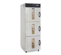 Klarstein Master Jerky 550 Pro Essiccatore per Alimenti Professionale/Gastro - 36 Ripiani, 2400 W, Capacità 5,47 m², Termostato 30-90 °C, Struttura in Acciaio Inox, Argento
