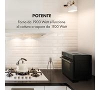Klarstein MasterFresh Forno a Vapore 230°C 24l Controlli Touch nero