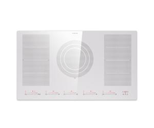 Klarstein Masterzone 90cm Piano Cottura a Induzione 5 Fuochi Bianco