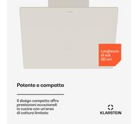 Klarstein MaxAir - Cappa aspirante | Compatta & potente | Efficienza energetica A++ | Doppia ventilazione