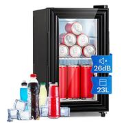 KLARSTEIN Mini Frigo da Camera, Frigo Portatile da Camera, Frigorifero Piccolo da Ufficio, Mini Bar da con LED, Ripiani Rimovibili, Portatile Campeggio e Skin Care 11-18°C, 23L