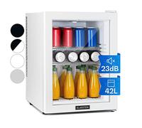 KLARSTEIN Mini Frigo da Camera, Frigo Portatile da Camera, Frigorifero Piccolo da Ufficio, Mini Bar da con LED, Ripiani Rimovibili, Portatile Campeggio e Skin Care 12-18°C, 42L