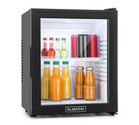 Klarstein Mini Frigo da Camera, Frigo Portatile da Camera, Frigorifero Piccolo da Ufficio, Mini Frigo Bar da Camera con LED, Ripiani Rimovibili, Mini Frigo Portatile Campeggio e Skin Care 12-18°C, 32L