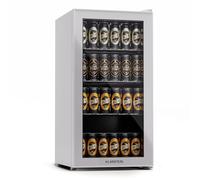 KLARSTEIN Mini Frigo da Camera per Birra, Frigo Portatile da Camera, Frigo Piccolo da Ufficio, Mini Frigo da Ufficio con Porta in Vetro, Mini Frigo Bar da Camera con Ripiani Rimovibili, 5-18°C, 74L