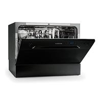 Klarstein Mini Lavastoviglie 6 Coperti, Lavastoviglie UV Silenziosa Compatta con 6 Programmi, da Tavolo per Casa Ufficio Campeggio, Serbatoio & Attacco Acqua