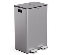 Klarstein EcoVista - Cestino dei rifiuti con contenitore per compost, cestino della spazzatura da 60 litri + contenitore per compost da 3 L, soft-close