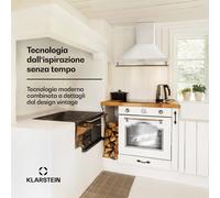 Klarstein Montblanc Cappa Aspirante 610m³/h 165W 2 LEDx1,5W Parapetto Nero