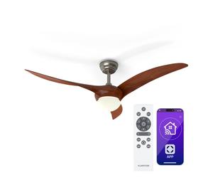 Klarstein Monteverde Smart 132 cm 41 W Ventilatore da soffitto con luce Noce