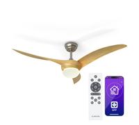 Klarstein Monteverde Smart 132cm 36W Ventilatore da soffitto con luce Acero