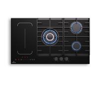 Klarstein MultiChef 90cm Piano Cottura Combinato Gas Elettrico 5Zone Vetro Nero