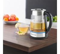 Klarstein Ostfriese Bollitore 2-in-1 Teiera 1,7L 2200Wl LED Acciaio Inox Vetro