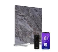 Klarstein Pannelli Radianti Infrarossi 420W - Parete o Indipendente, WiFi, Termostato, Timer, Sicurezza Bambini, IP43, Design Marmo, Riscaldamento a Infrarossi 8m², Grigio