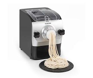 Klarstein Pastamania Macchina per la Pasta Elettrica - 260W Automatica con 7 Accessori, 500g Capacità, Silenziosa 60dB, Display LED, Pétrissage in 3 Minuti, Inclusi Tagliapasta e Stampo Ravioli