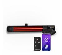 Klarstein Phantom Smart 2000W Stufa Infrarossi da Parete Nero