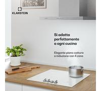 Klarstein Piano cottura a induzione Kochheld | Elegante e potente | 4 zone cottura | 7000 W | 60 cm