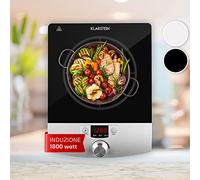 Klarstein Piastra Induzione a 1 Fuoco, Piano Cottura Induzione 18W, Piano Cottura Induzione a 1 Fuoco Portatile con Controllo Touch, Fornello a Induzione, Piastra ad Induzione Professionale 1 Fuoco