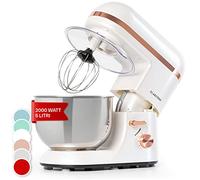 Klarstein Planetaria Professionale, Impastatrice Planetaria 5 Litri con Ciotola, Impastatrice Professionale 2000W per Pizza e Dolci a 6 Velocità, Pane con Gancio e Frusta
