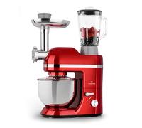 Klarstein Planetaria Professionale, Impastatrice Planetaria 5 Litri, Impastatrice Professionale 1800W per Pizza Dolci e Pane a 6 Velocità, Tritacarne con Frullatore 1.5L con Gancio e Frusta