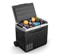 Klarstein PolarForce 40L - Frigo Elettrico Portatile con Compressore, Pannello LCD, da -20°C a 20°C, Modalità ECO, Ruote Fuoristrada, Protezione batteria, per Campeggio & Viaggi, Freezer