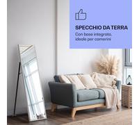 Klarstein Radiatore a raggi infrarossi La Palma 900 smart Termoconvettore 40x160cm 900W Specchio Supporto alla base