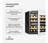 Rhone 36 Duo- Frigorifero per vini | 36 bottiglie | Controllo a LED | Push-to-Open | Silenzioso