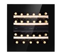 Klarstein Rhone 60cm 25 Bottiglie Cantinetta da Incasso Sottobanco 2 Zone Nero