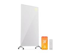 Klarstein Riscaldamento a infrarossi con termostato, riscaldamento elettrico da 1200 W, riscaldamento a infrarossi Smart Home per montaggio a parete, IR con controllo app e rilevazione finestra aperta