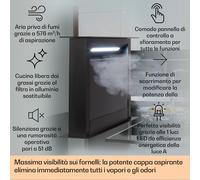 Royal Flush Eco cappa aspirante, 60 cm, 576 m³/h, A+