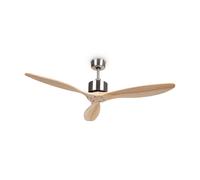 Klarstein Santa Elena, Ventilatore a Soffitto, 3 Pale di Legno, 52", 9.060m³/h