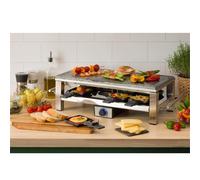 Schmelzlette Raclette 1500W Piastra in Pietra Naturale Alloggiamento in Acciaio