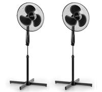Klarstein Set 2 ventilatori a piantana 50W nero