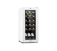 KLARSTEIN Shiraz 18 Slim Uno CANTINETTA VINO, 18 bottiglie, 5 ripiani, dimensoni: L 34 cm, A 78 cm, P 45 cm, temperatura minima 5 °C, Bianco
