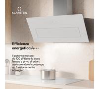 Klarstein SleekAir - Cappa aspirante | A+++ | 717 m³/ora | Touch | LED | 90 cm